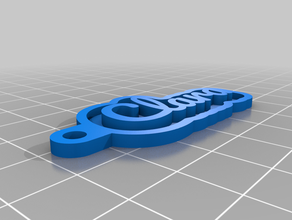 clara Schlüsselanhänger kundengebundene 3d print model - Mito3D