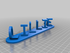 lillie oliver ilusão sinais e logotipos personalizado 3d print model - Mito3D