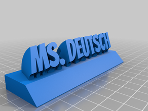 christi nametag office customized 3d print model - Mito3D