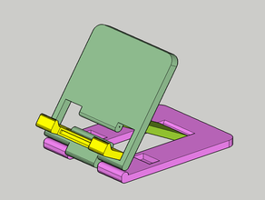 plat-pli flippin' stand pour téléphone charnière mod de l'électronique 3d print model - Mito3D