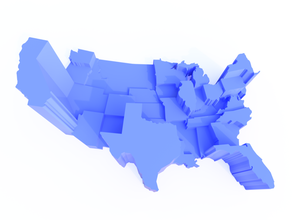 estados unidos câmara de representantes do mapa aprendizagem Mapa 3d américa congresso a democracia governo casa o da eua 3d print model - Mito3D
