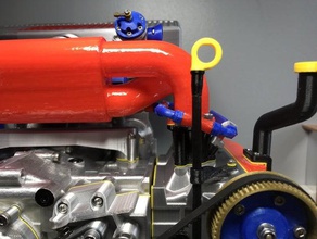 oil dipstick extension ej20 subaru engine mechanical toys 3d print model - Mito3D