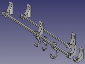 wall hanger system household freecad 3d print model - Mito3D