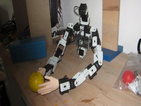 buste robô humanoide robótica androides ax-12a ax-s1 do busto humanóide robotique- robotis 3d print model - Mito3D