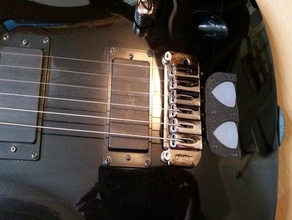 double plectre-titulaire de la guitare musique basse électrique pic pickholder plectre 3d print model - Mito3D