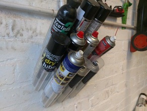 spray titolare di montaggio a parete utensili & caselle 3d print model - Mito3D