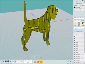 hound dog découpe de l'apprentissage 3d print model - Mito3D