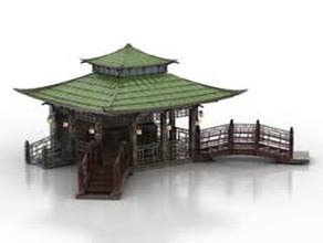 asiática arbour - chinês japonês brinquedo & acessórios para jogos bushido jardim japão ronin o terreno teste de honra 3d print model - Mito3D