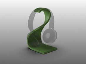 headphone stand music art design headphones office working desk 3d print model - Mito3D