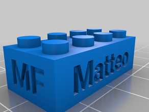 my customized lego text bricks-mfx4 signs & logos 3d print model - Mito3D