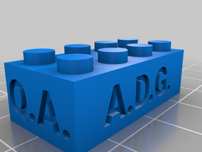 my customized lego text bricks-adgx4 signs & logos 3d print model - Mito3D