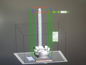 demi-mètre de doigt du milieu l'art des outils 3d print model - Mito3D