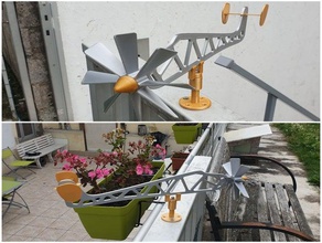 fırıldak uçak avion girouette mekanik oyuncaklar weathervane 3d print model - Mito3D