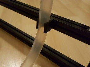 tube holder makerbeamxl 10 14mm aluminum extrusion hose clamp makerbeam 3d print model - Mito3D
