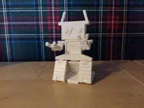 cartão de crédito tamanho do robô mecânico brinquedos kreditkarte bolso roboter gmbh brinquedo 3d print model - Mito3D