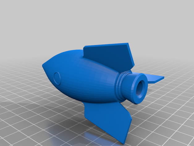 simple rocket 3d printing flying spaceship 3D print model - Mito3D
