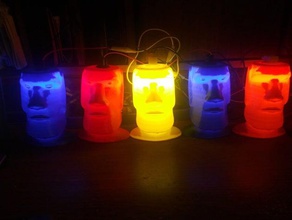 moai-t10-Lampe Skulpturen alten Zivilisationen der Oster-Insel led-Licht Beleuchtung moai 3d print model - Mito3D