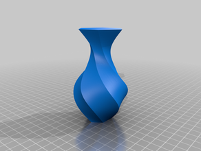 twisted vase L'impression 3d décor de la décoration fleurs spirale mode 3d print model - Mito3D