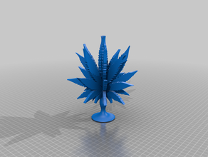 cannabis leaf statue art tools decoration weed 3d print model - Mito3D