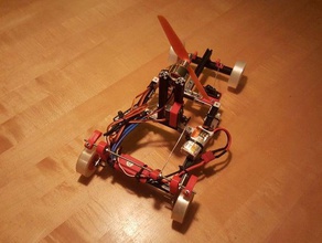 propeller-rc-car r c Fahrzeuge makerbeam Teile servo mount propeller rc-car rc-car-Bremse 3d print model - Mito3D