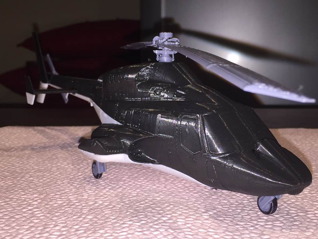 airwolf modelo de bell 222a multi-parte juegos y juguetes 3D print model - Mito3D