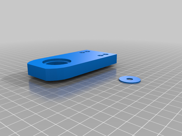 simple bleu boule de neige à vis montage ordinateur 3D print model - Mito3D