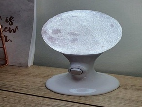 spherical lithophane stand diy light 3d print model - Mito3D