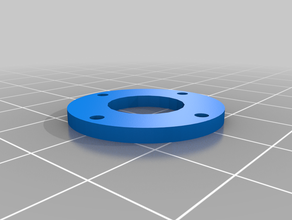 four hole washer hardware 3d print model - Mito3D