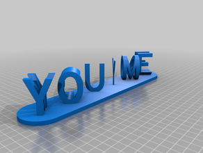 me you signs & logos customized 3d print model - Mito3D