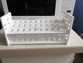 Rohr-Halter - Organisation Halter Reagenzglas Reagenzglas-Halter test tube stand 3d print model - Mito3D