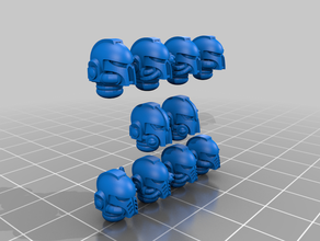 chadscale sci-fi wobbly beans games 40k warhammer head warhammer40k wh40k 3d print model - Mito3D