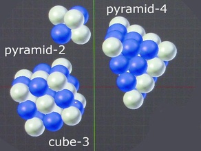 tamsayı geometrileri ışık nucleii fizik ve astronomi karbon molibden nükleer yapı basit kübik kafes 3d print model - Mito3D