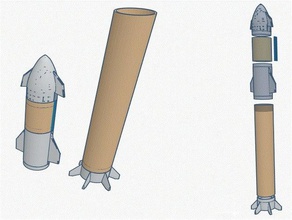 starship super-pesados bt-80 modelo de cohete 1 136 09-27-2019 hobby 2019 bfr el spacex super pesado 3d print model - Mito3D