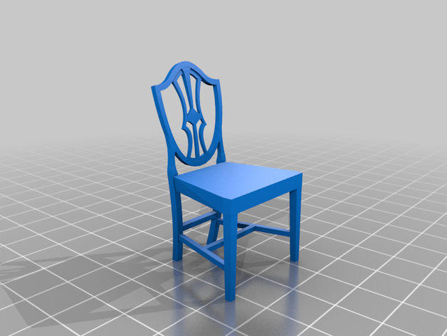 hepplewhite tarzı sandalye model mobilya 3D print model - Mito3D