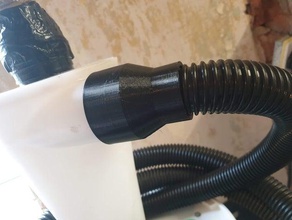 55mm 38mm hose adaptor dust cyclone parts vacuum 3d print model - Mito3D