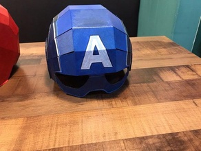 captain america casco di cartone fai da te 2d taglio art avengers blackpnather captaihelmet ironman thanos 3d print model - Mito3D