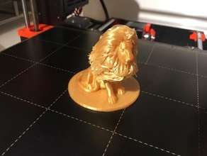 hairy lion round support toy & game accessories 3d print model - Mito3D