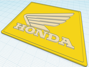 honda emblem moped 3d-drucken Motorrad pictoghramm 3d print model - Mito3D