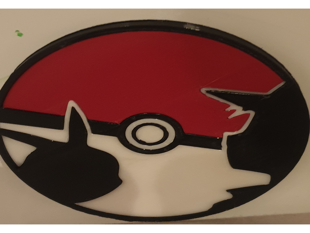 pokemon pokeball fridgemagnet 3d-drucken Asche Kühlschrank-magnet magnet magnetic pikachu 3D print model - Mito3D