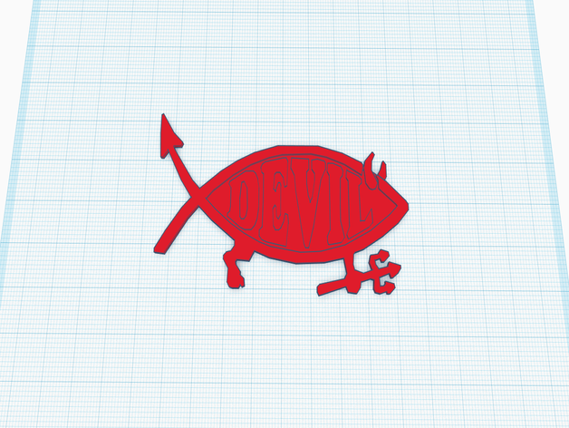 devil fish voiture logo L'impression 3d 3D print model - Mito3D