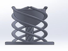 spiral candle holder decor 3d print model - Mito3D