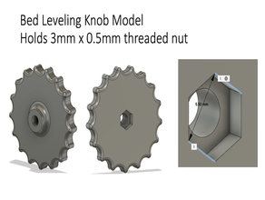 m3 roda - botão de ajuste qidi x-um A impressão 3d tecnologia tech 1 3d print model - Mito3D
