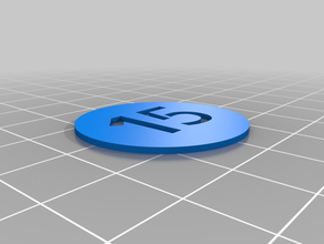 mi juego personalizado token de moneda personalizador plantilla texto 15l 30mm juguetes y accesorios 3d print model - Mito3D