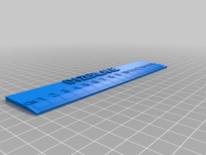 custom ruler v2 office customized 3d print model - Mito3D