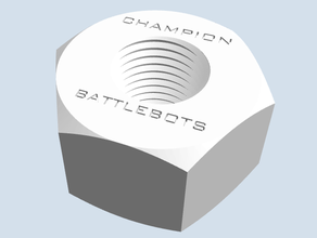 battlebots nut without date robotics combat robots fastener hex 3d print model - Mito3D