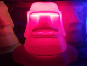 moai-t10-lâmpada-style2 esculturas antiga civilizações antigas a ilha de páscoa diodo emissor luz iluminação moai 3d print model - Mito3D