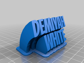 demiyah white office customized 3d print model - Mito3D