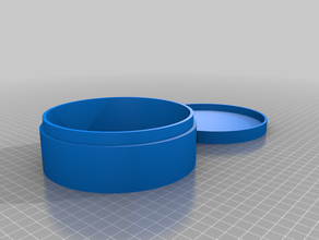 130 x 37 mm round box containers customized 3d print model - Mito3D