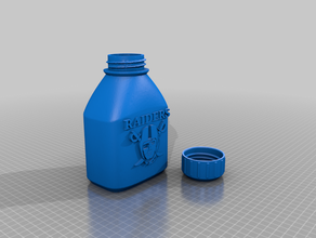 los oakland raiders de la jarra banco La impresión en 3d botella cambio almacenamiento alcancía 3d print model - Mito3D