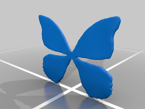 basit kelebek kanatları aksesuarlar kanatlar 3d print model - Mito3D